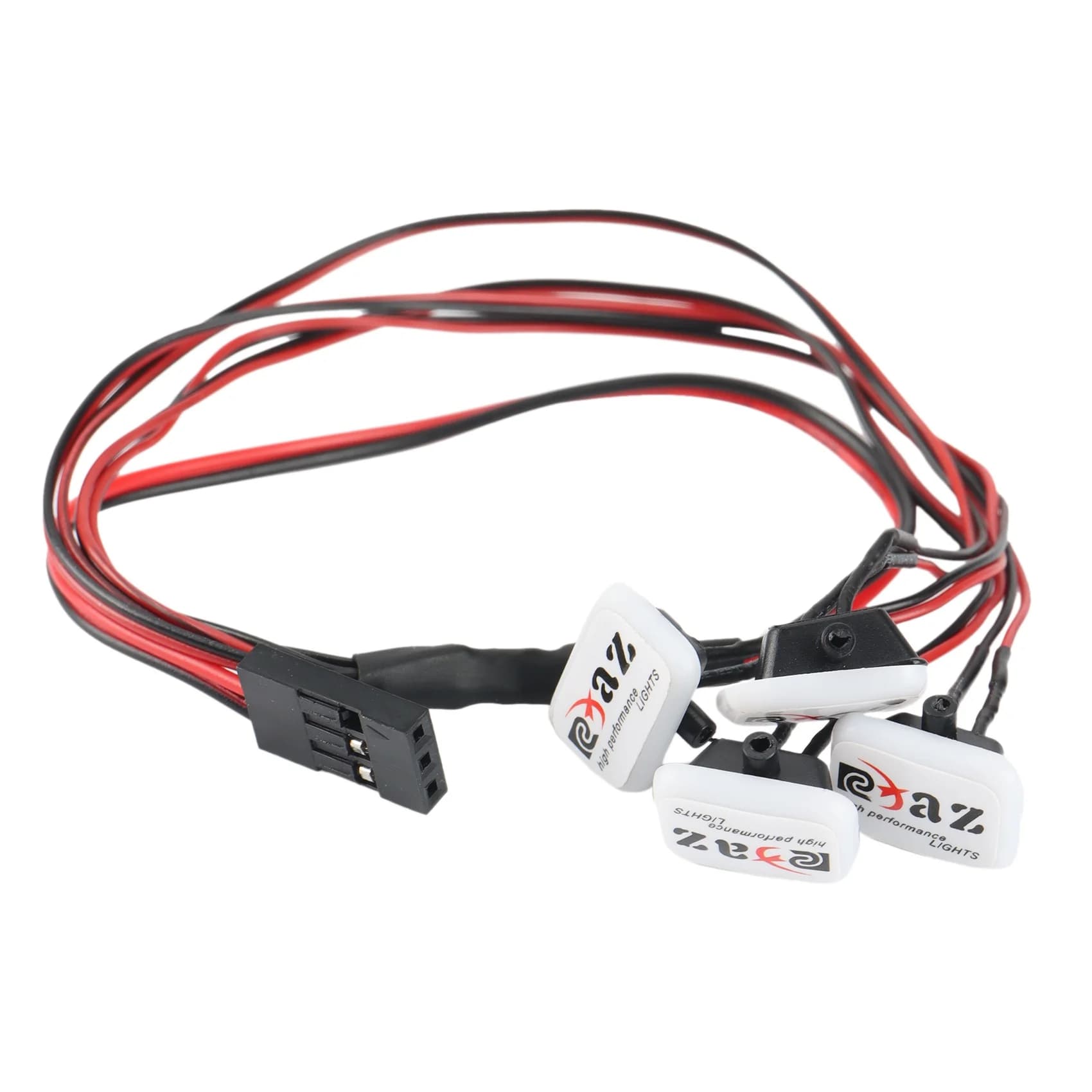 X59A_4 Fari rotondi quadrati con luci a LED per auto cingolate RC 1/24, quadrati
