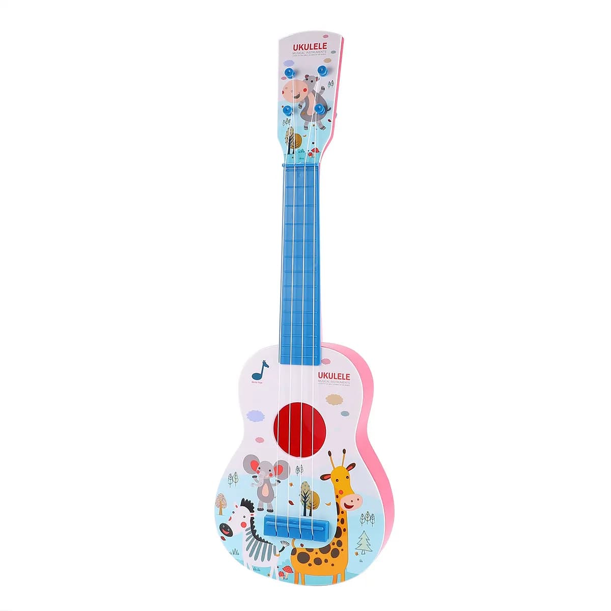 Imagination Stimulating Ukulele Toy Cartoon Animal Pattern Children's Hobby Developing for Baby Musical Instruments