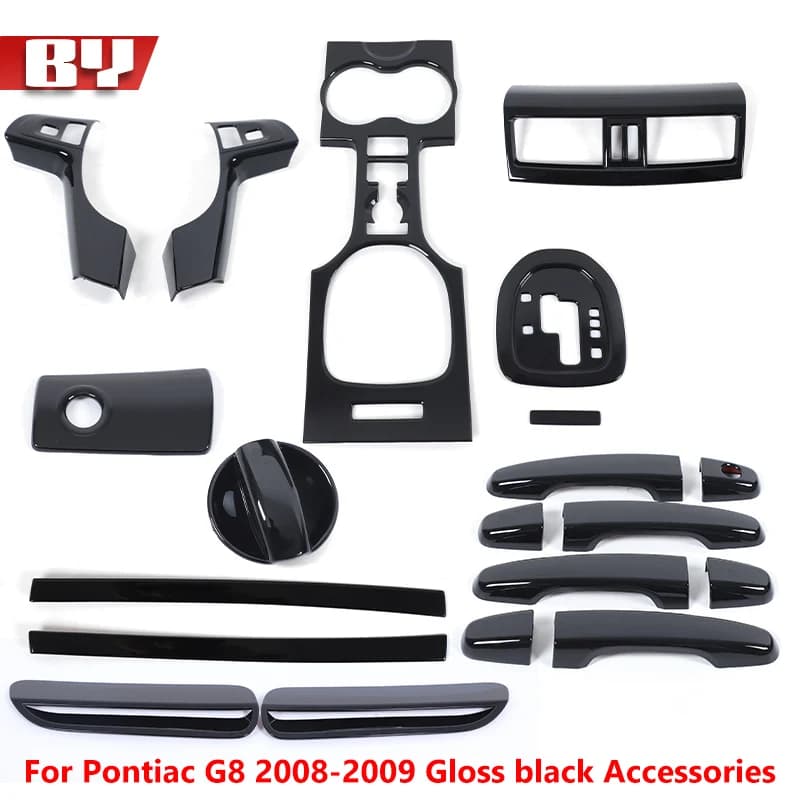 For Pontiac G8 2008-2009 Black Polished Changing Wheel Cover Door Handle Accessories For Interior Car Stickers Decorative