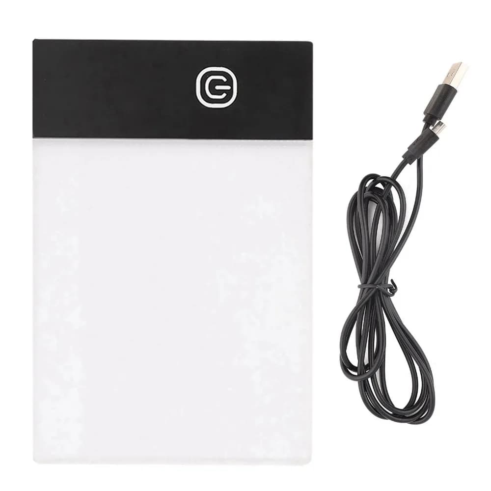 3.3 x 5.1in LED Light Board Ultra Thin USB Powered Drawing Tablet Adjustable Brightness LED Drawing Tablet Calligraphy Practice