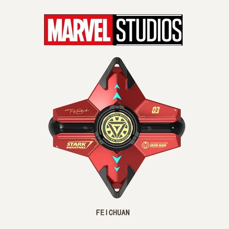 Marvel Iron Man branded wireless earphones Co semi-in-ear gaming heads Long-lasting low-latency battery Gift for man
