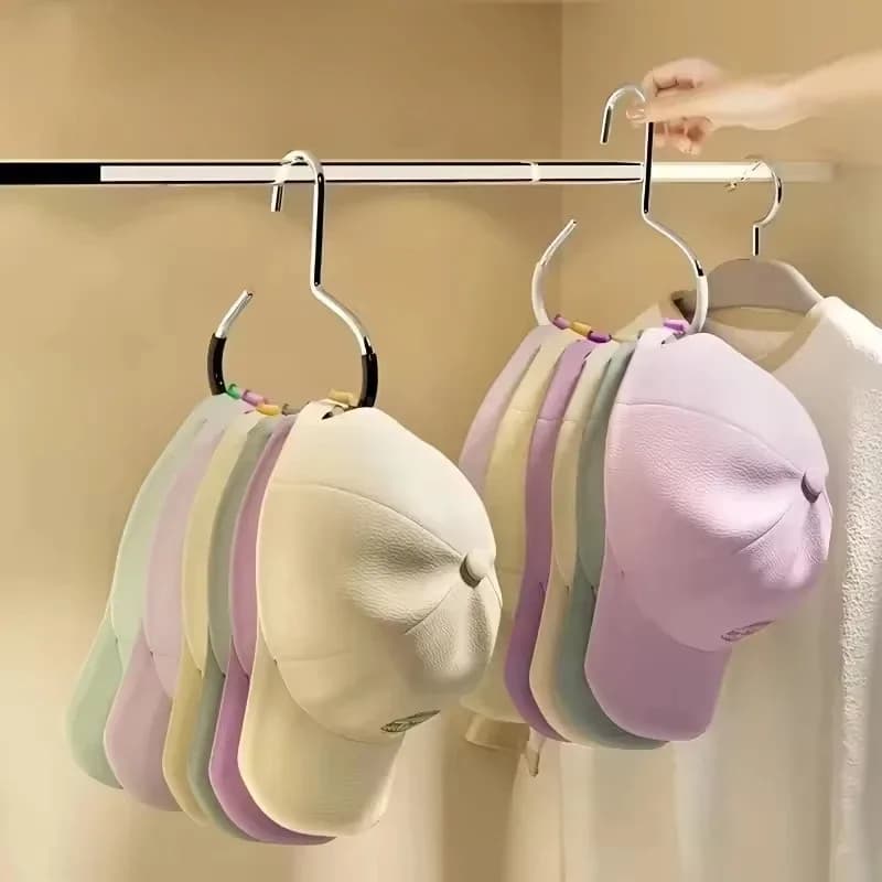 1 gancio rotondo versatile in acciaio al manganese: perfetto per cappelli, cravatte, sciarpe e borse, forte carico, non deformabile