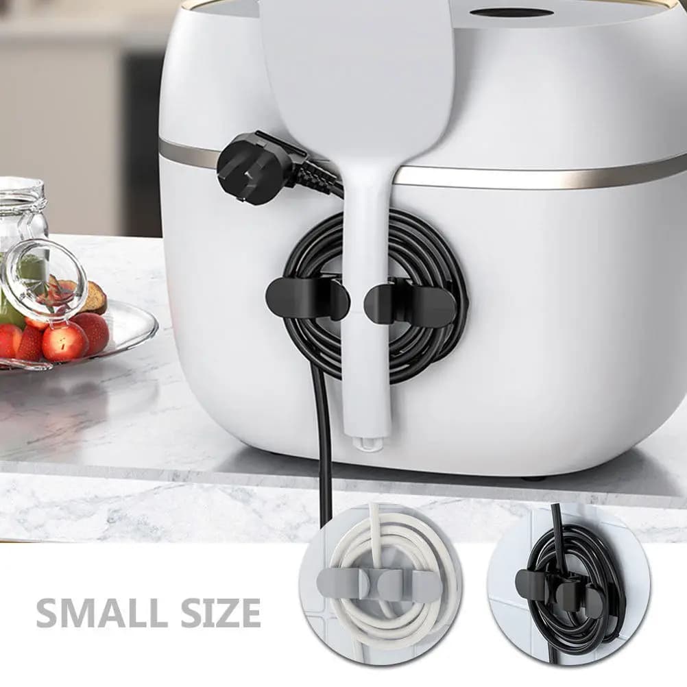 6Pcs Kitchen Appliance Cord Organizer Sticky Adhesive Cable Winder for Air Fryer Coffee Maker Blender Pressure Cooker Mixer