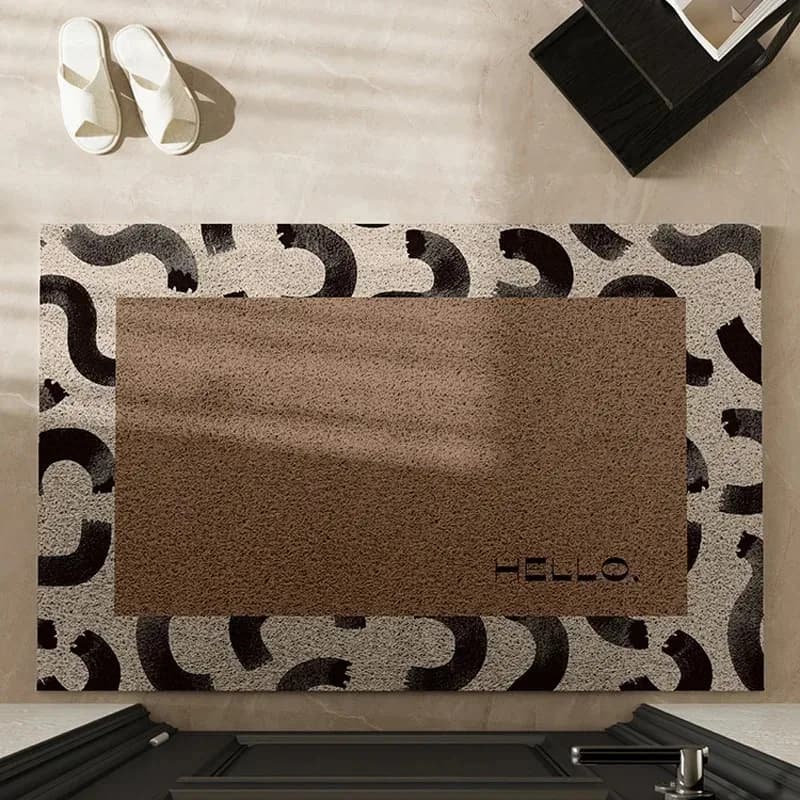 VIKAMA Tappeto geometrico moderno Tappetino antiscivolo per porta Motivo astratto a pois Tappetino per ingresso soggiorno Lavabile in lavatrice Decorazioni per la casa