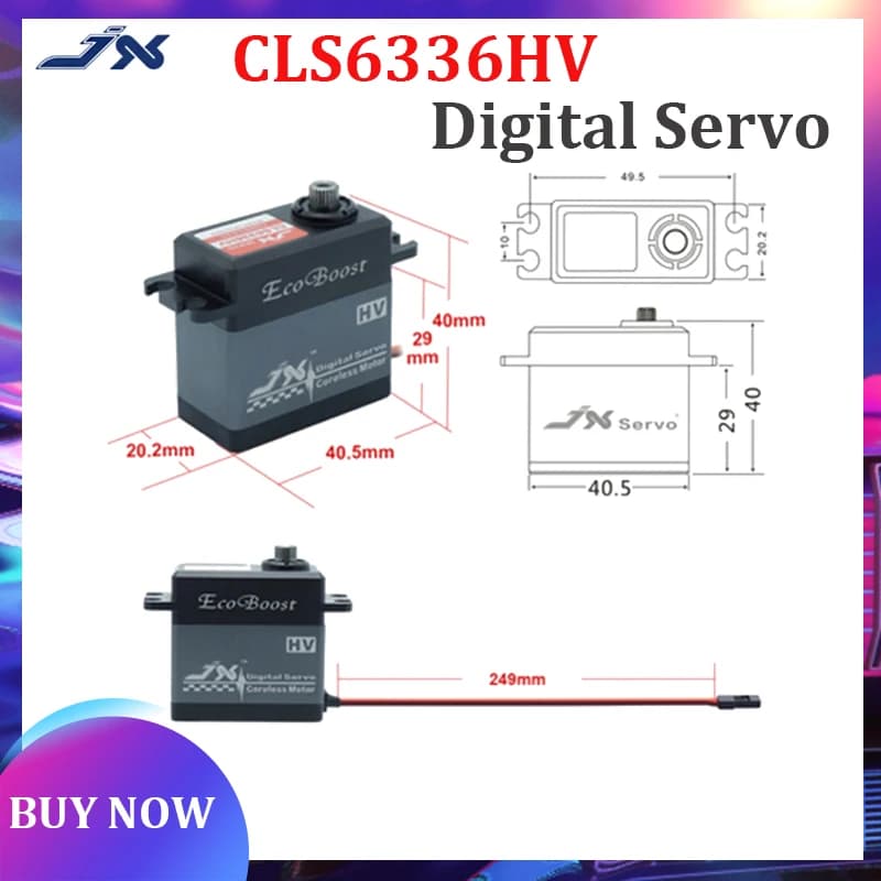 JX CLS6336HV Servo coreless digitale CNC da 36 kg con coppia elevata da 180 gradi per modellini RC di auto elicotteri
