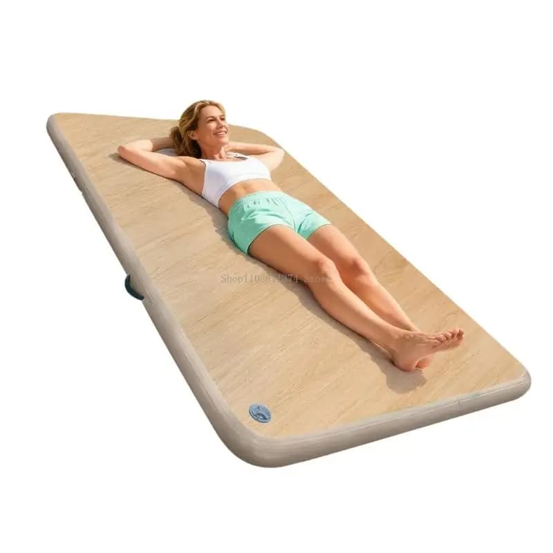 Firm PVC Inflatable mat For Camping Office Break With Ergonomic Back Support