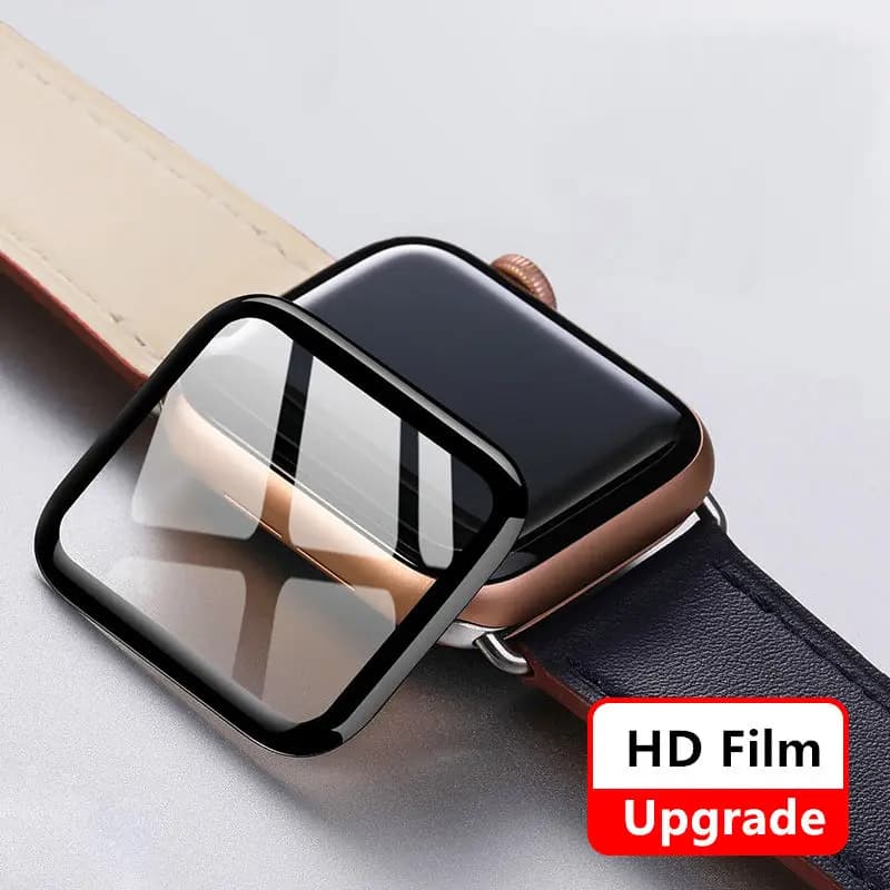 Pellicola salvaschermo per Apple Watch 9 se 8 7 6 3 accessori Soft Glass 9D HD Full Film iWatch series 44mm 40mm 42mm 38mm 45mm 41mm