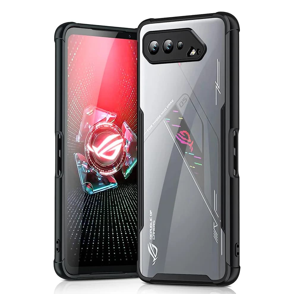 Custodia per ASUS ROG Phone 5 Custodia protettiva da gioco Cover posteriore antiurto compatibile con trigger d'aria con protezione dello schermo della fotocamera