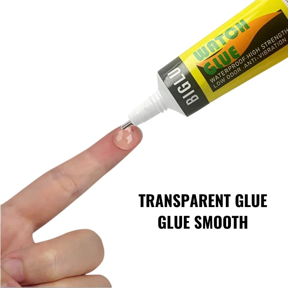 BIGLU Impermeabile Morbido Trasparente Riparazione Smart Watch Colla Sigillo Metallo Vetro Gioielli Fai da Te Cornice di Copertura Adesivo 15ml