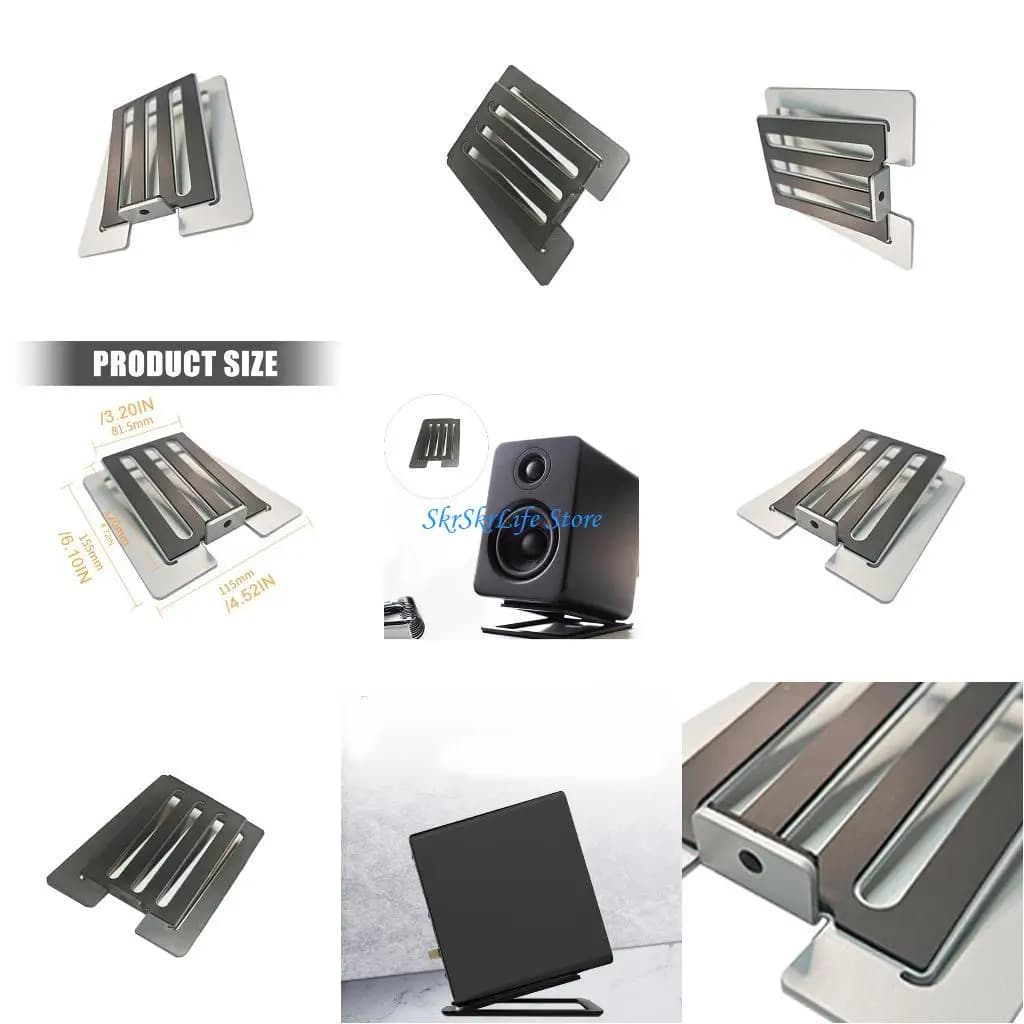 E65E Speaker Support with Adjustable Tilt Setups Office Desk Game Sound