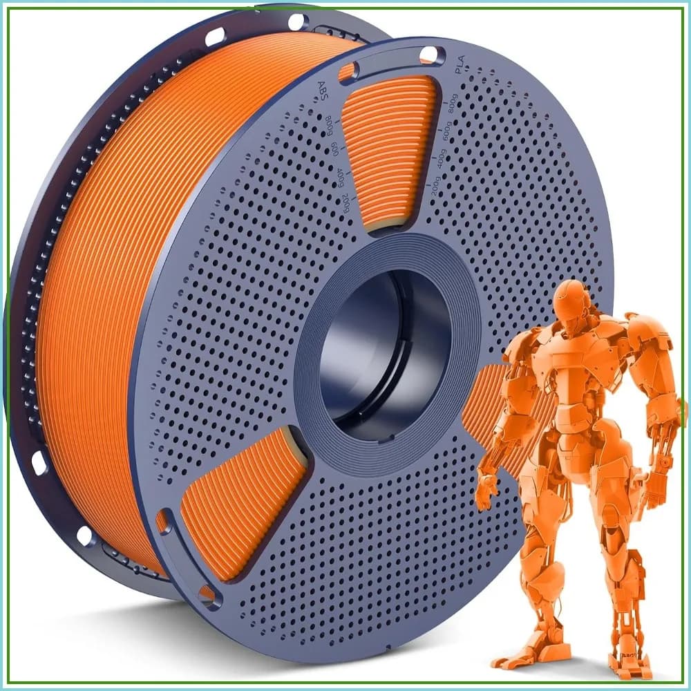 PLA 3D Printer Filament 1.75mm, Neatly Wound, Dimensional Accuracy +/- 0.02mm, Fit Most FDM Printers, 1kg Spool, Sunny Orange