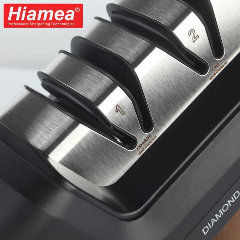 Professional Electric Sharpeners Diamond Polishing Ceramic Three Markers Safe Sharpening Cooking System