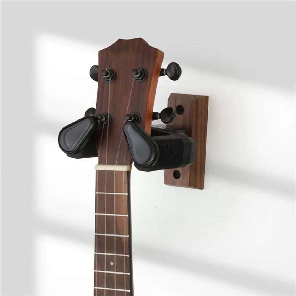 Staffa per display per chitarra in legno Appendiabiti per chitarra antiscivolo Appendiabiti da parete per chitarra universale per chitarra elettrica Ukulele basso