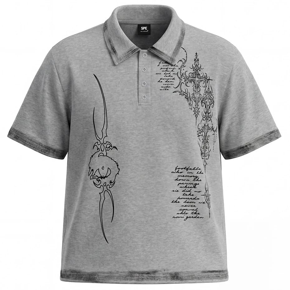 T-Shirt da Uomo con Stampa Graffiti Stile Y2K, Oversize Harajuku, Streetwear Hip Hop, Magliette in Cotone Casual