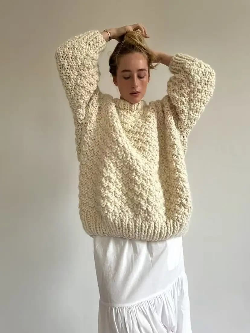 Thick needle sweater "autumn atmosphere, lazy and comfortable, relaxed pullover sweater, loose Korean version