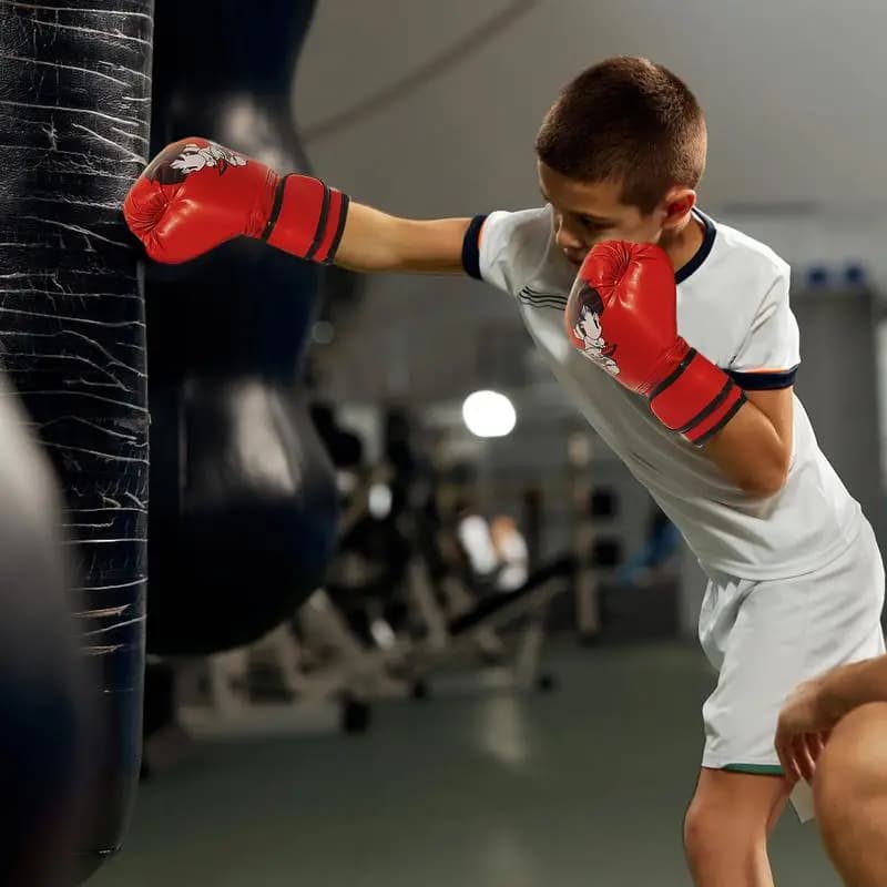 Kids Box Gloves PU Leather Boxing Gloves Cartoon Models Kids Sparring Equipment Home Gym Training Device for Muay