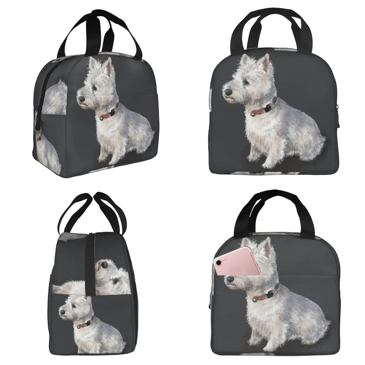 The West Highland Terrier Insulated Lunch Bag for Kids School Cooler Thermal Food Box Tote Leakproof Lunch Boxes Container