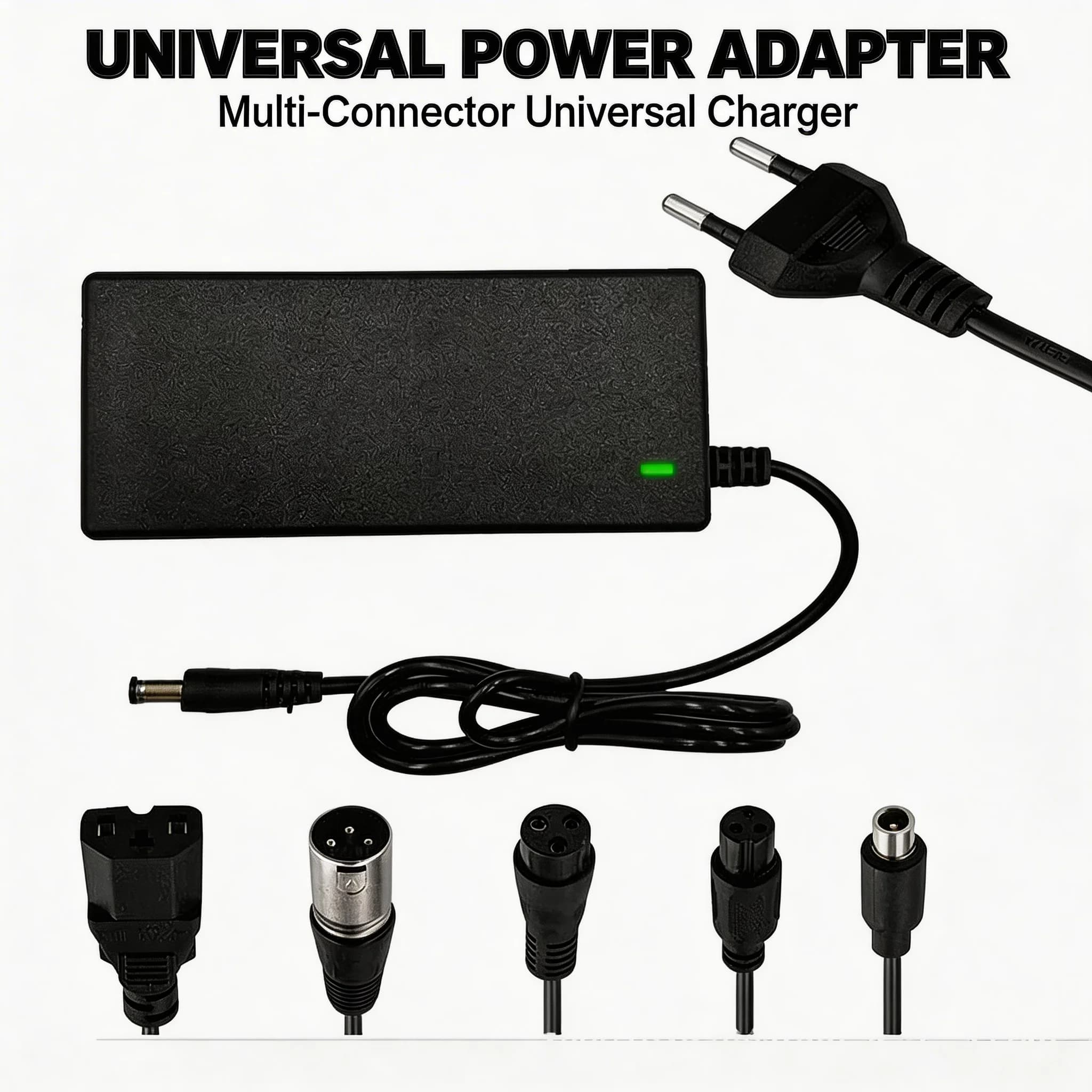 Adattatore di Alimentazione Nuovo di Zecca con Protezione da Surriscaldamento, AC 100-240V Nero DC 42V 2A, Accessori per E-Scooter, Spina US EU per Batteria al Litio 24-36V