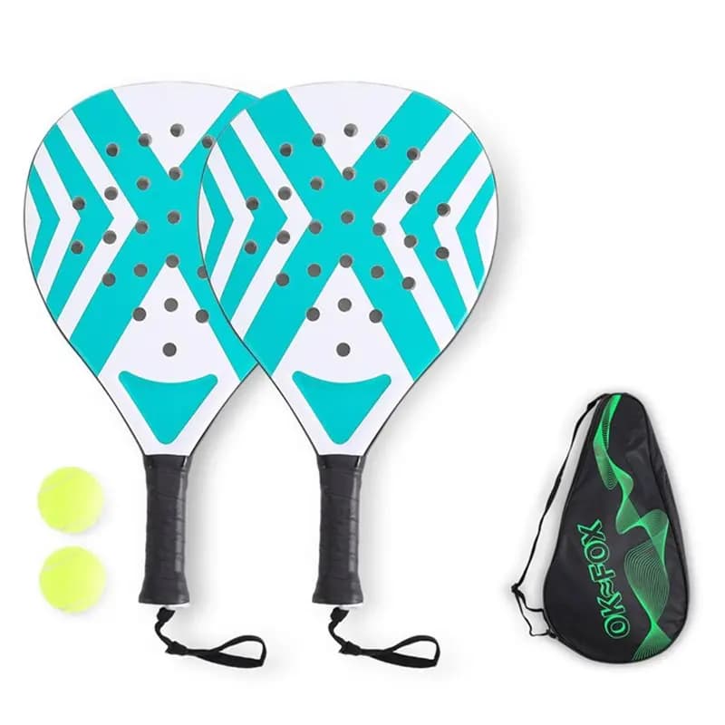 Racchetta da tennis sportiva Smart Hole Cage Paddle Racket, 2 pezzi, per sport all'aperto, con borsa per il trasporto e palline, altamente raccomandata.