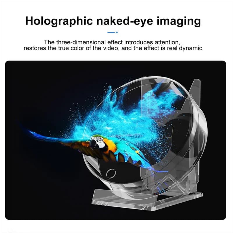 A67I Proiettore ologramma ventola 3D Desktop LED Segno Lampada olografica Lettore Display remoto Supporto immagini e video