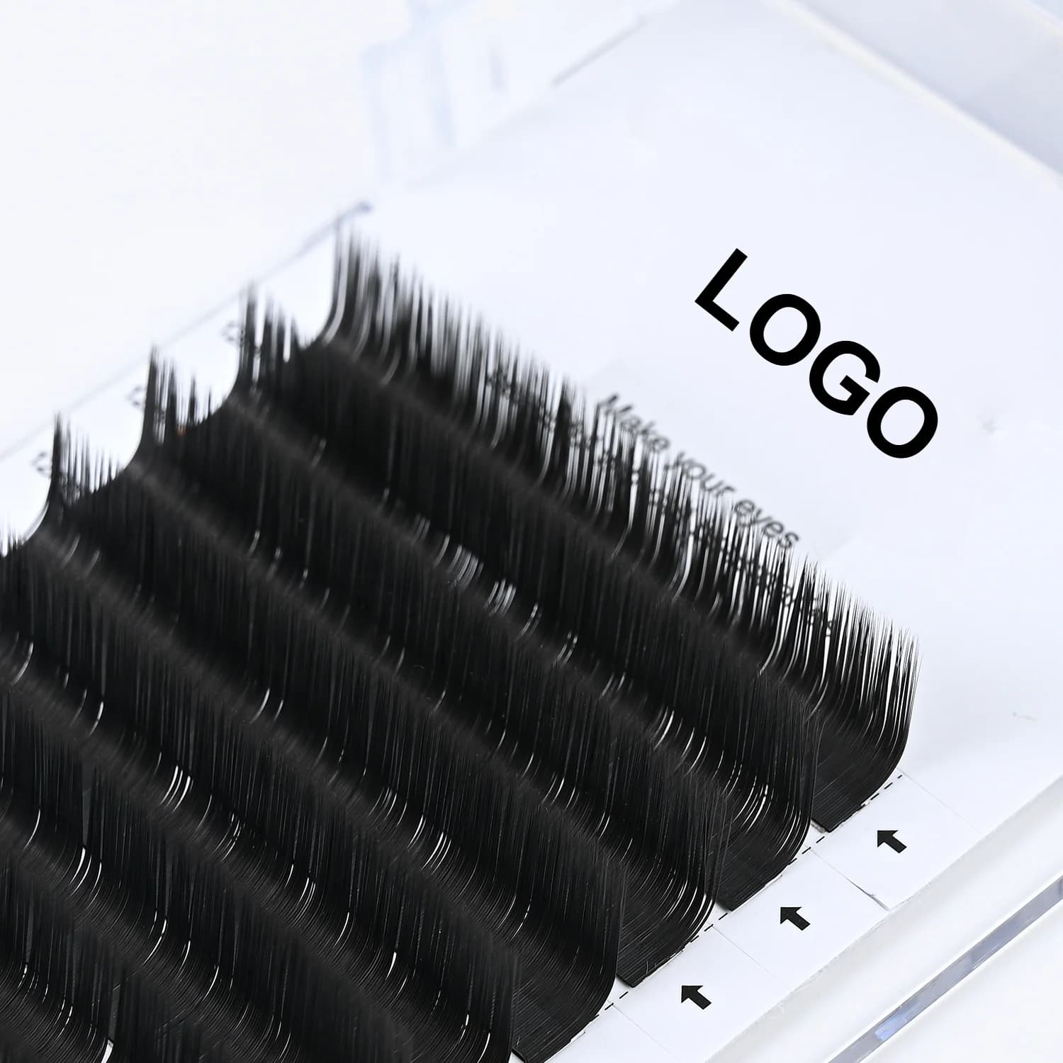 Extension ciglia 0.15 Flat LU Curl – Mega Volume Blooming Fans, Cluster pre-assemblati densi, Ciglia realistiche effetto wispy