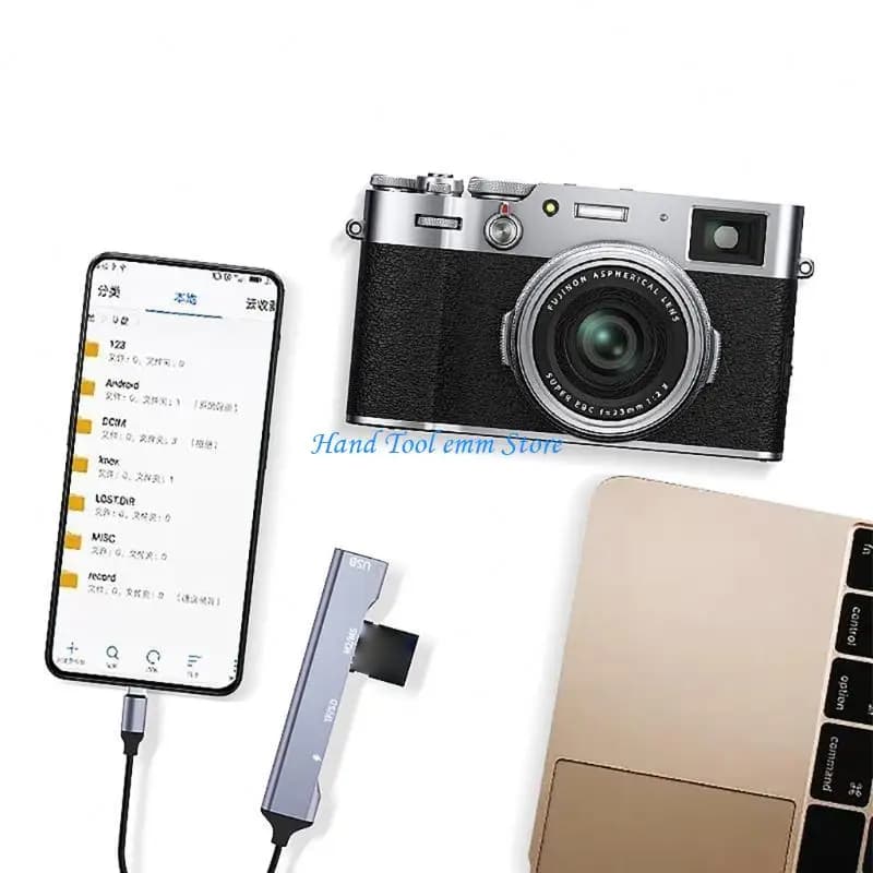 H37F Multi Functional USB C to MSM2/USB Card Reader Read Various Memory Cards