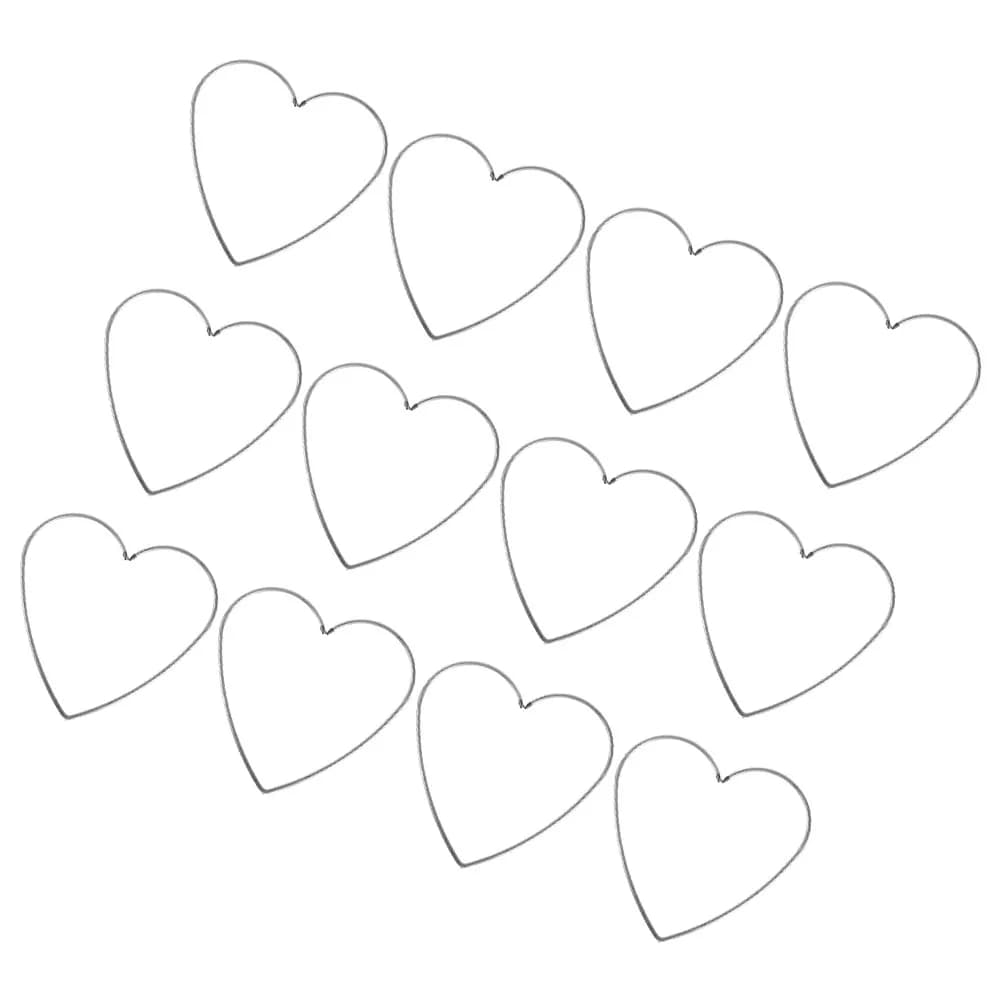 12Pcs Iron Heart Rings DIY Dreamcatcher Wire Ring Kit for Floral Hoop Wedding Shower Decorations Dreamcatcher Wire Ring
