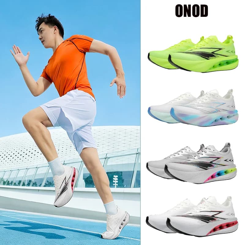 New Marathon Racing Carbon Plate Running Shoes Breathable Mesh Lightweight Sports Shoes for Men and Women 26026
