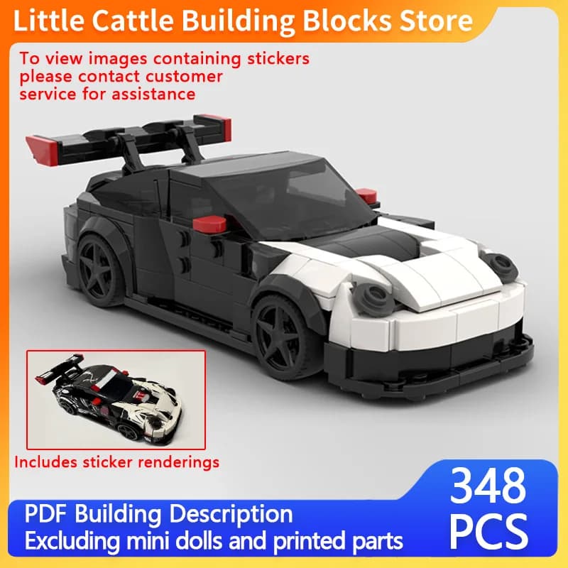 Speed Racing Car Model MOC Building Bricks GT3 High-Performance Racing Modular Technology Children Holiday Gifts Assemble Toys