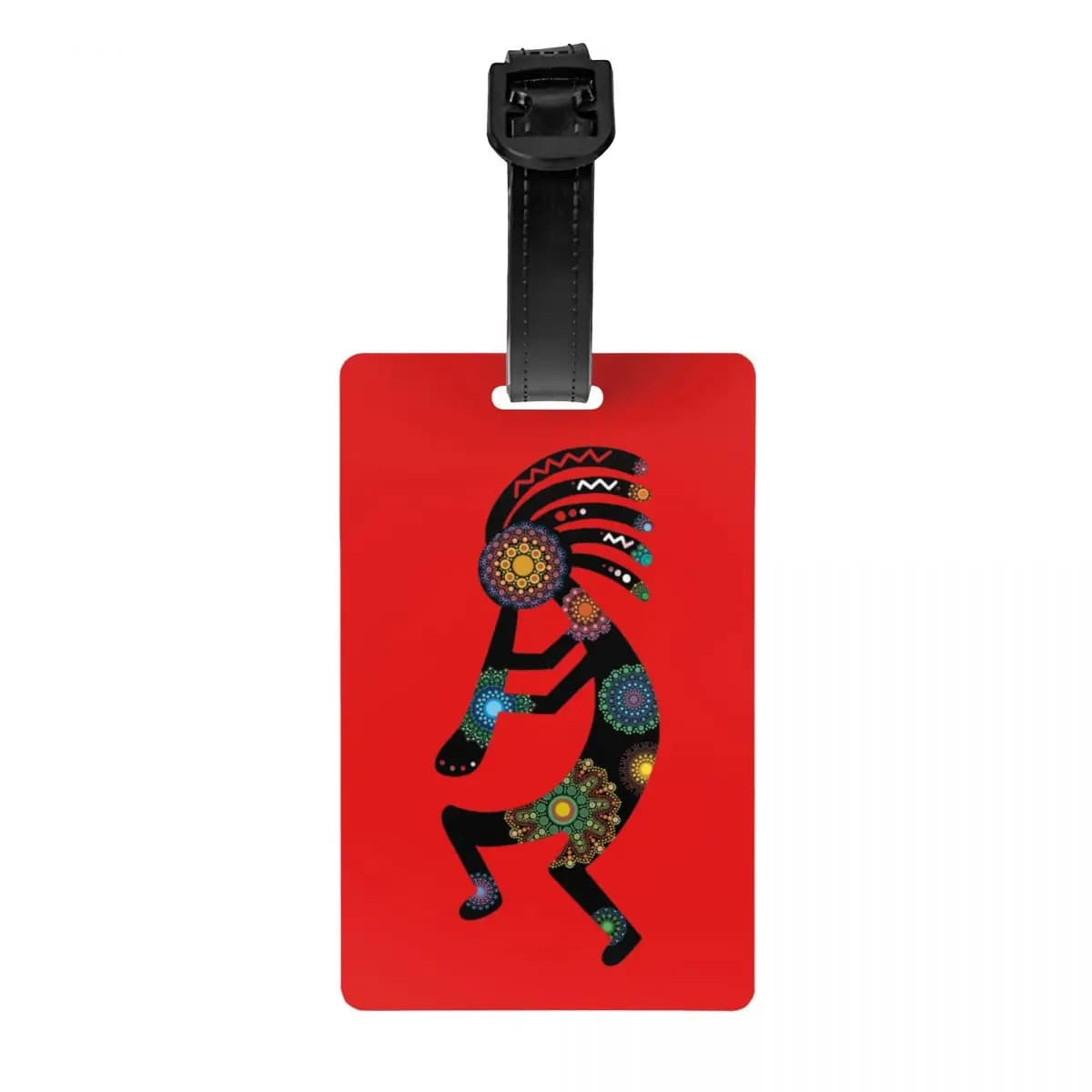 Etichette per bagagli Kokopelli nativi americani tribali africani personalizzati per valigie Etichetta identificativa per copertura privacy