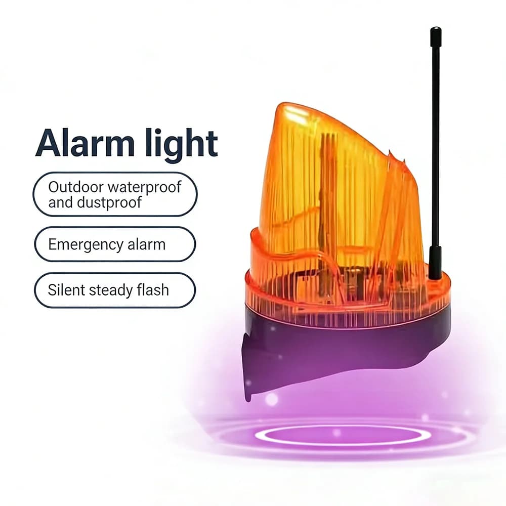Nuova Luce Notturna Lampeggiante 12V/24V/220V con Sirena e Allarme per Apriporta Garage
