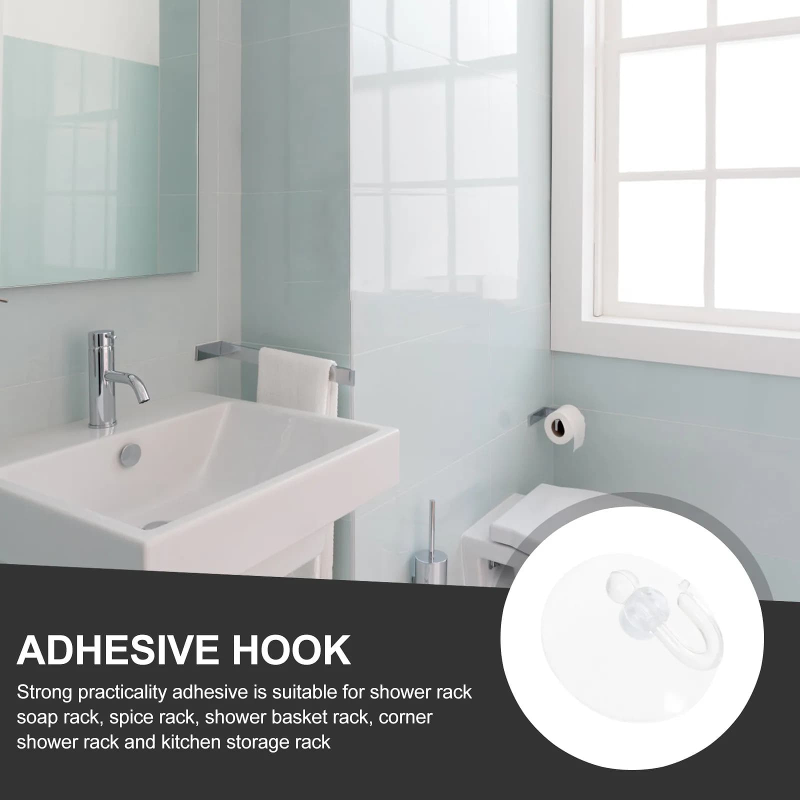 100 Pezzi Ganci a Ventosa Resistenti Senza Tracce, Ganci Multiuso per Accessori Bagno, Utensili da Cucina, Cappelli, Borse, Porte