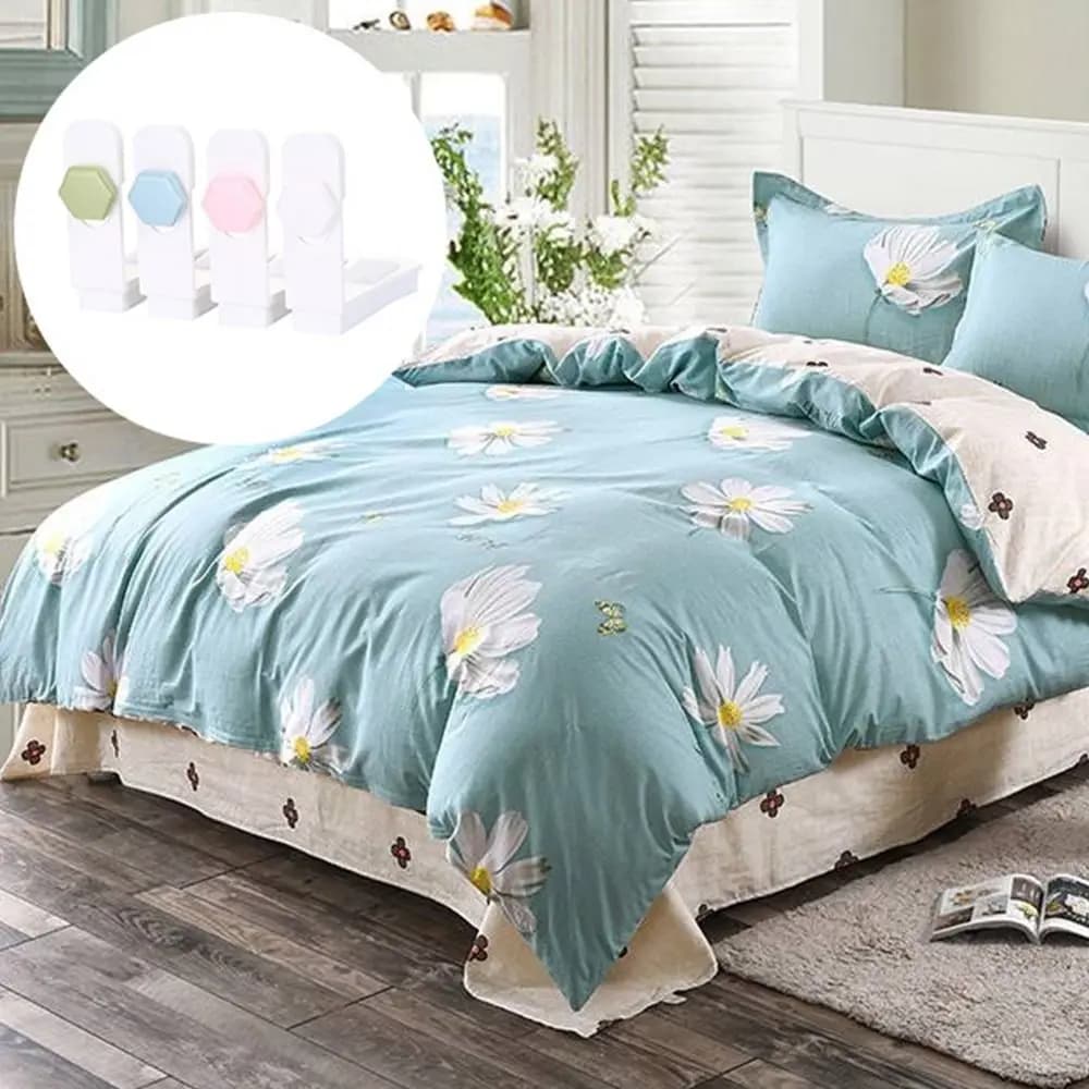 4Pcs Portable Non-slip Bed Sheet Clip Invisible Anti-run Quilt Sheet Holder Bed Sheet Angle Fixed Buckle Quilt Fixing Tool
