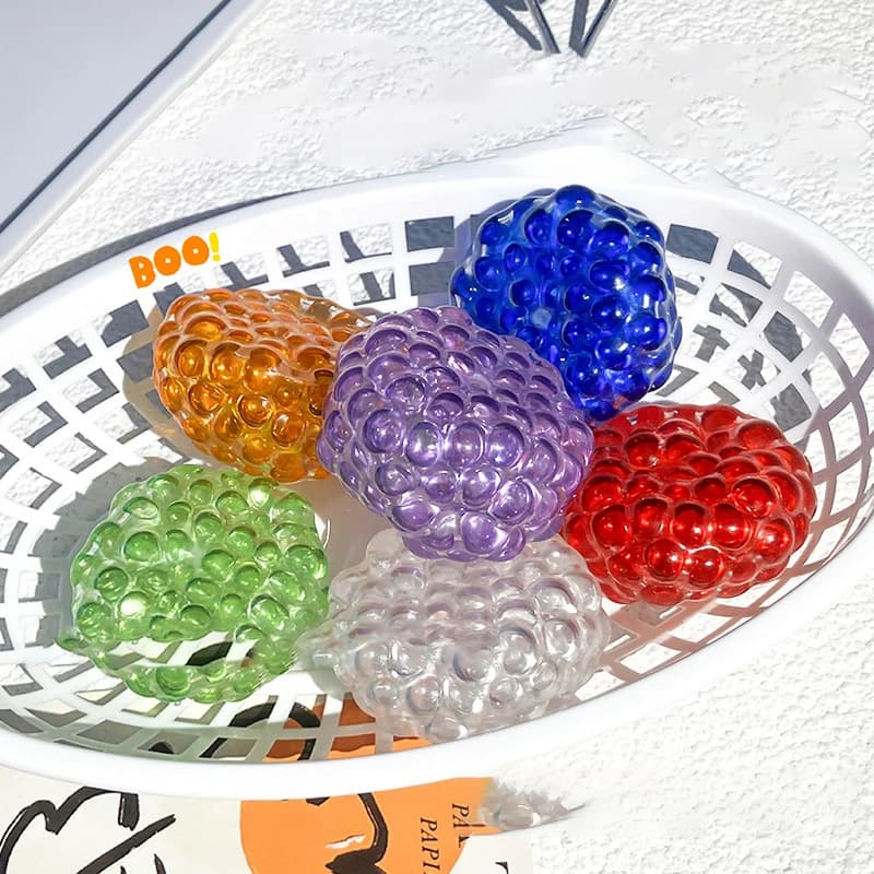 Squishy Explosion Beads Ball Toy; Stress-Diffusing Children's Slow Rebound Fidget Fun