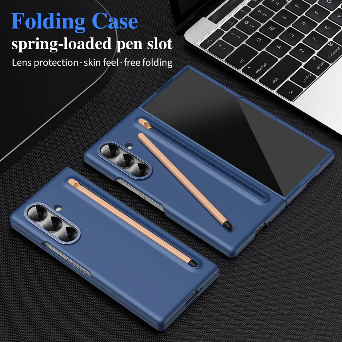 Adatto per Samsung fold7/fold6/fold5/fold4/fold3 Feihu nuova custodia per cellulare sottile e delicata sulla pelle con slot per penna integrato