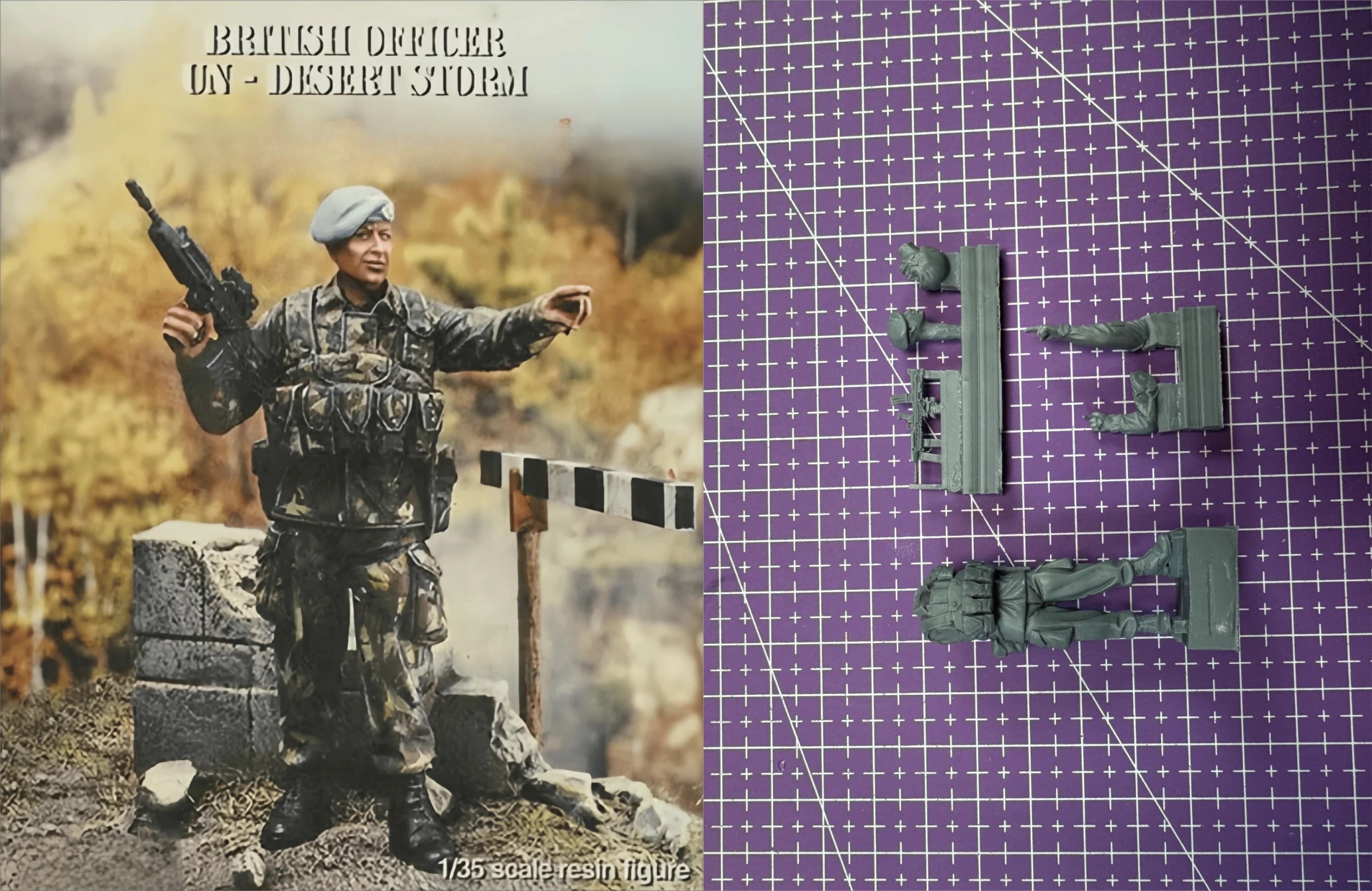 Kit di montaggio modello in resina fusa 1/35, GK, Ufficiale britannico, non verniciato