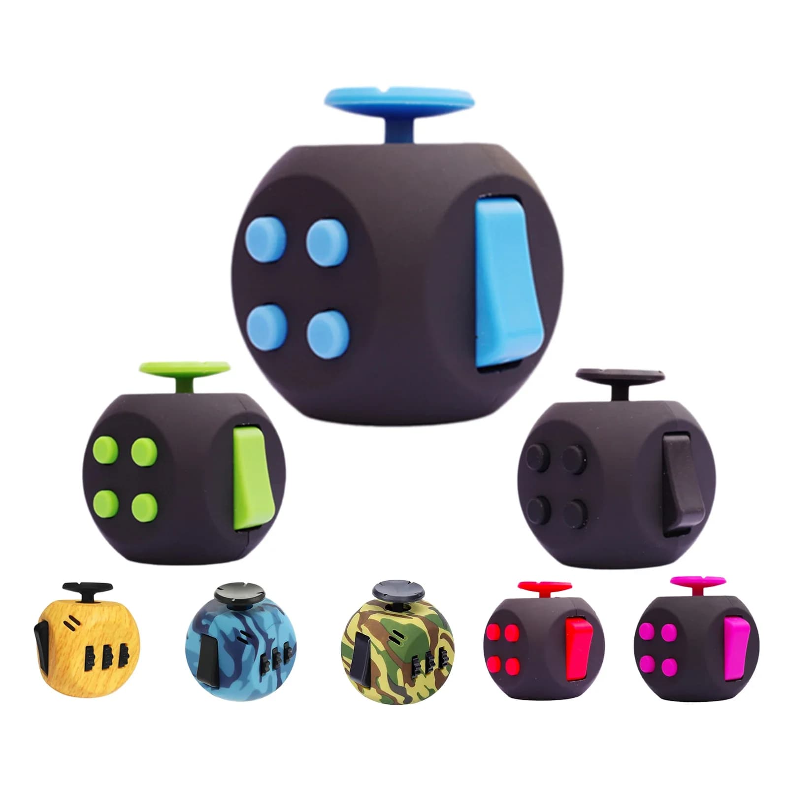 Cubo Antistress a 6 Lati, Giocattoli Sensoriali per Adulti e Bambini con ADHD, ADD, OCD, Autismo, Ansia, Antistress, Giocattoli EDC da Mano