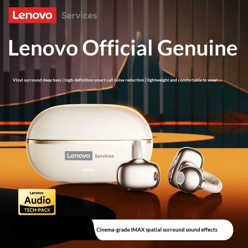 Genuine Lenovo RS102 Clip for Ear Wireless Bluetooth V6.0 Wireless Oxed Conductor HIFI Stereo Music Game Sports Headphones