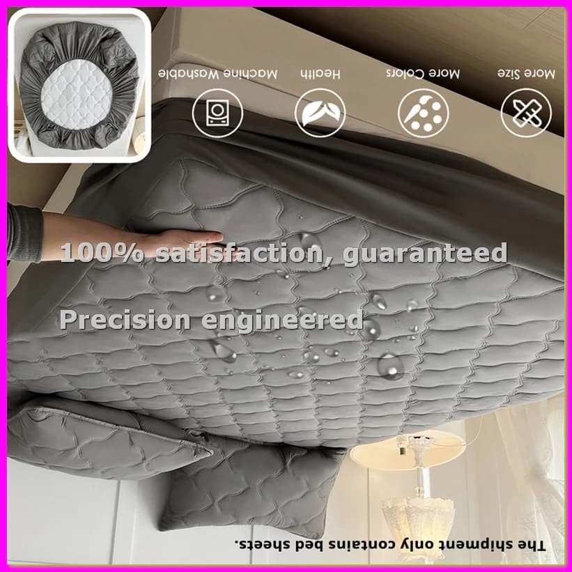 Waterproof Elasticized Angles Sheets, Soft Microfiber Cover, Bed Protection 180x200cm Queen-ABLA