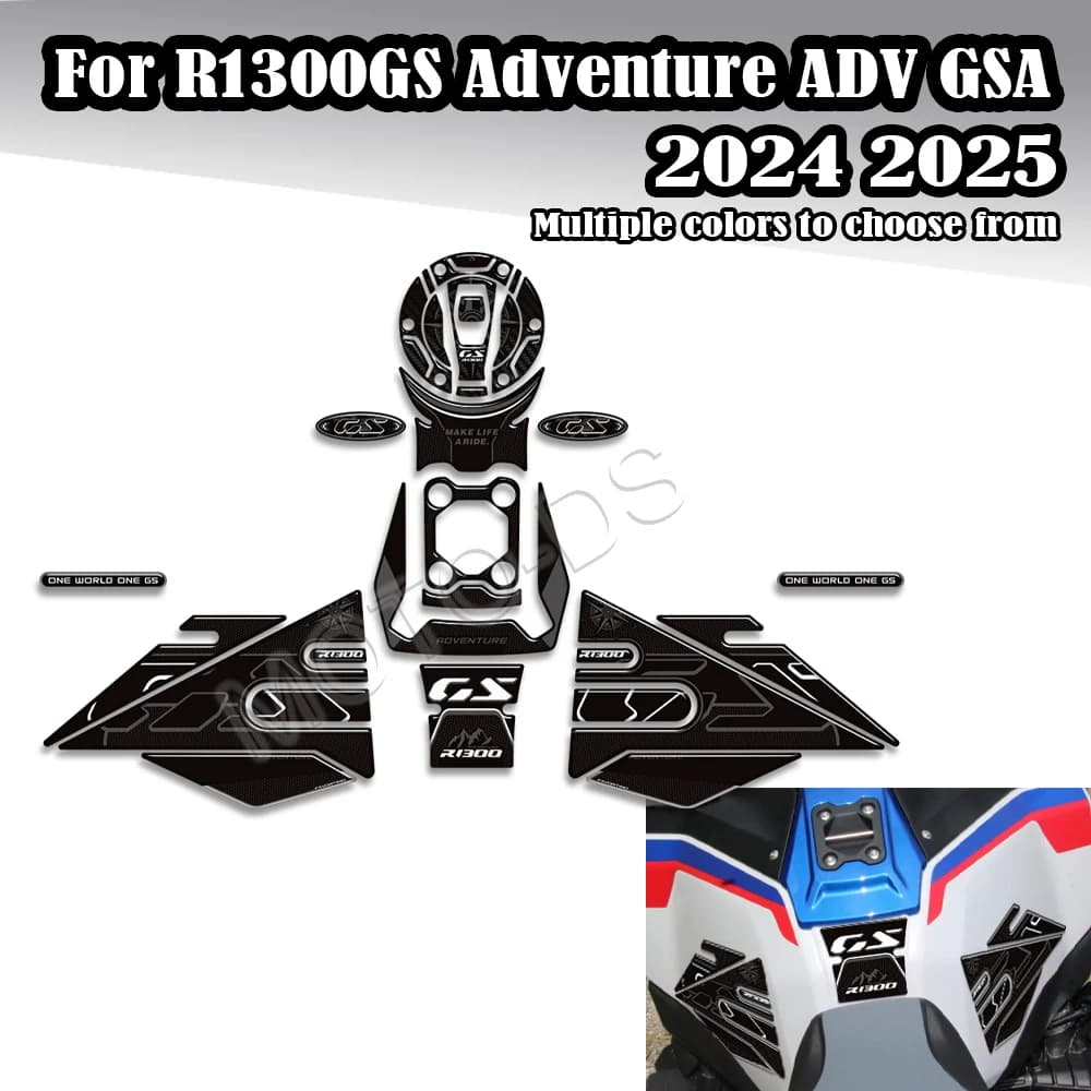 R1300GS Moto 3D Resina Epossidica Protezione Rilievo del Carro Armato Adesivi Serbatoio del Gas Decalcomanie Per BMW R1300 R 1300 GS Adventure ADV GSA 2024 -
