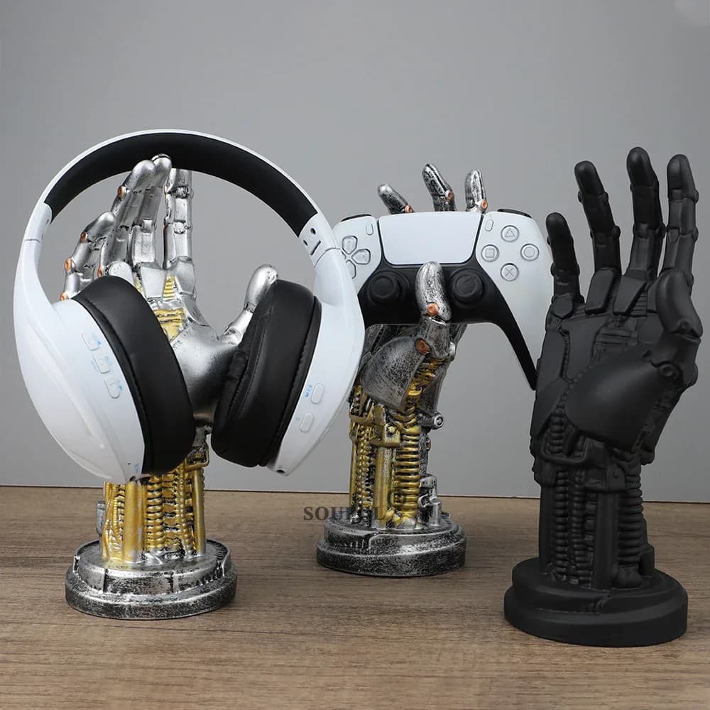 Per PS4/PS5/Xboxs Serie Gamepad Staffa Cyberpunk Robot Stand per NS Switch Pro Controller Ornamenti di gioco Accessori