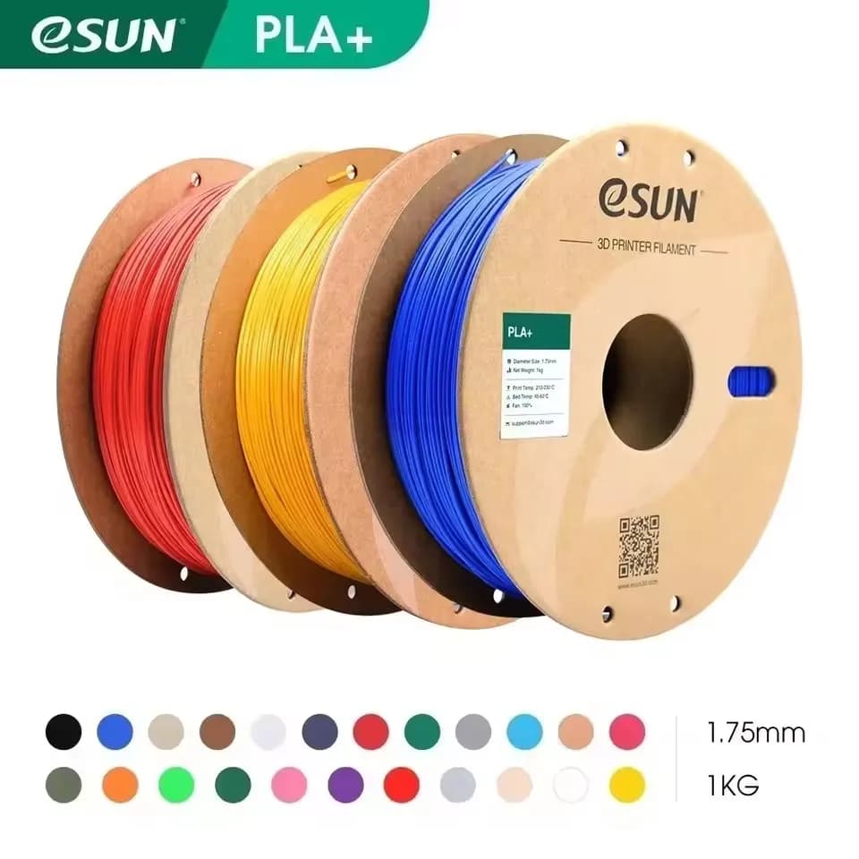 eSUN 3D Printer Filament PLA+ dimensional accuracy 1.75 mm +/- 0.03 mm 1 kg coil (2.2 LBS) 3D printing material for 3D printers