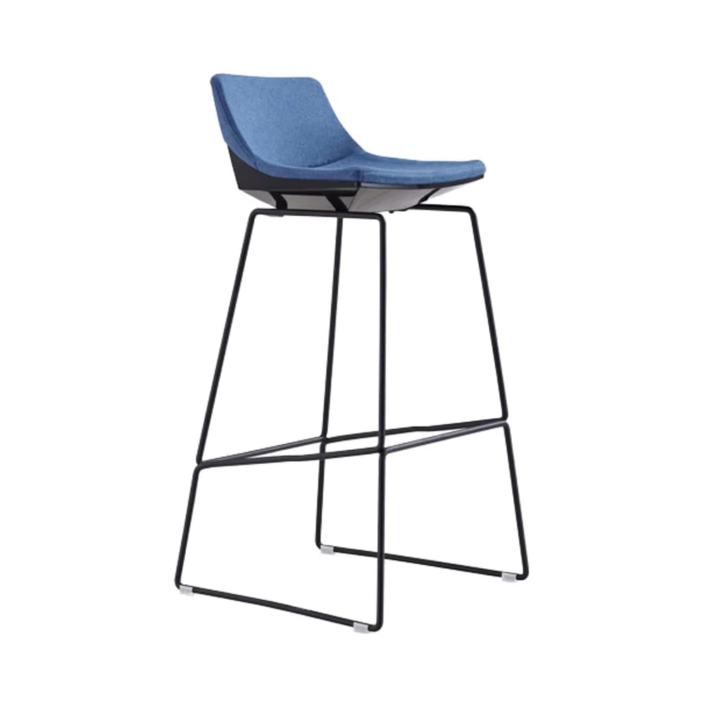 Vendita calda Sgabello da bar dal design moderno Sedia colorata con gambe alte in tessuto Ristorante Mobili da bar per sala da pranzo in giardino all'aperto