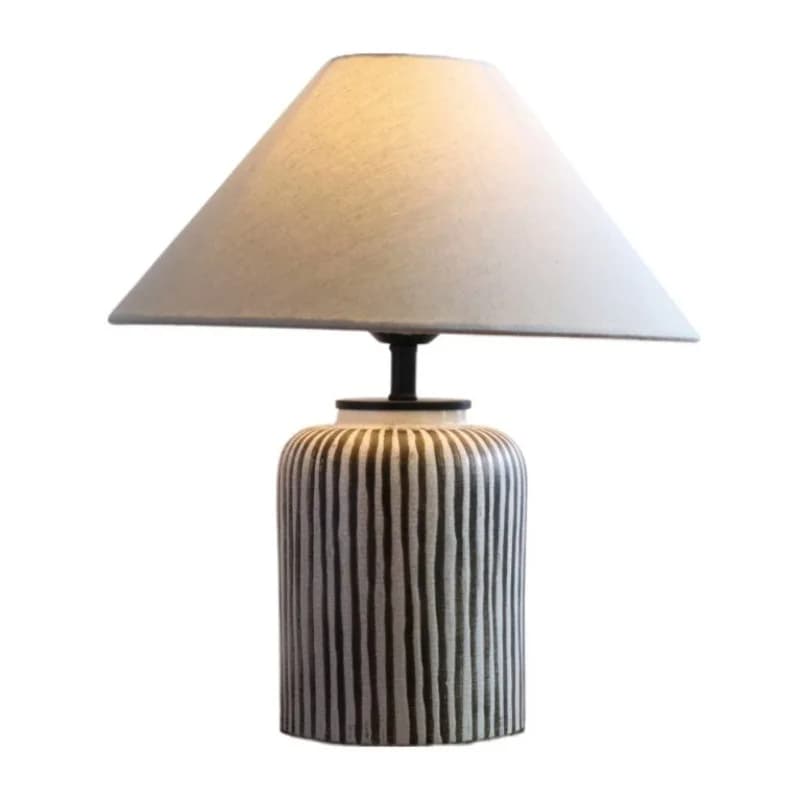 Lampada da scrivania in ceramica fatta a mano Wabi Sansan Lampada da comodino per camera da letto in stile giapponese semplice per soggiorno in famiglia
