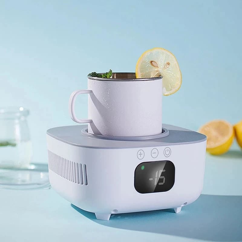 Scaldino e Raffreddatore 2 in 1 per Tazze, Birra, Bottiglie e Lattine - Sottobicchiere Termostatico Intelligente per Bevande 220V