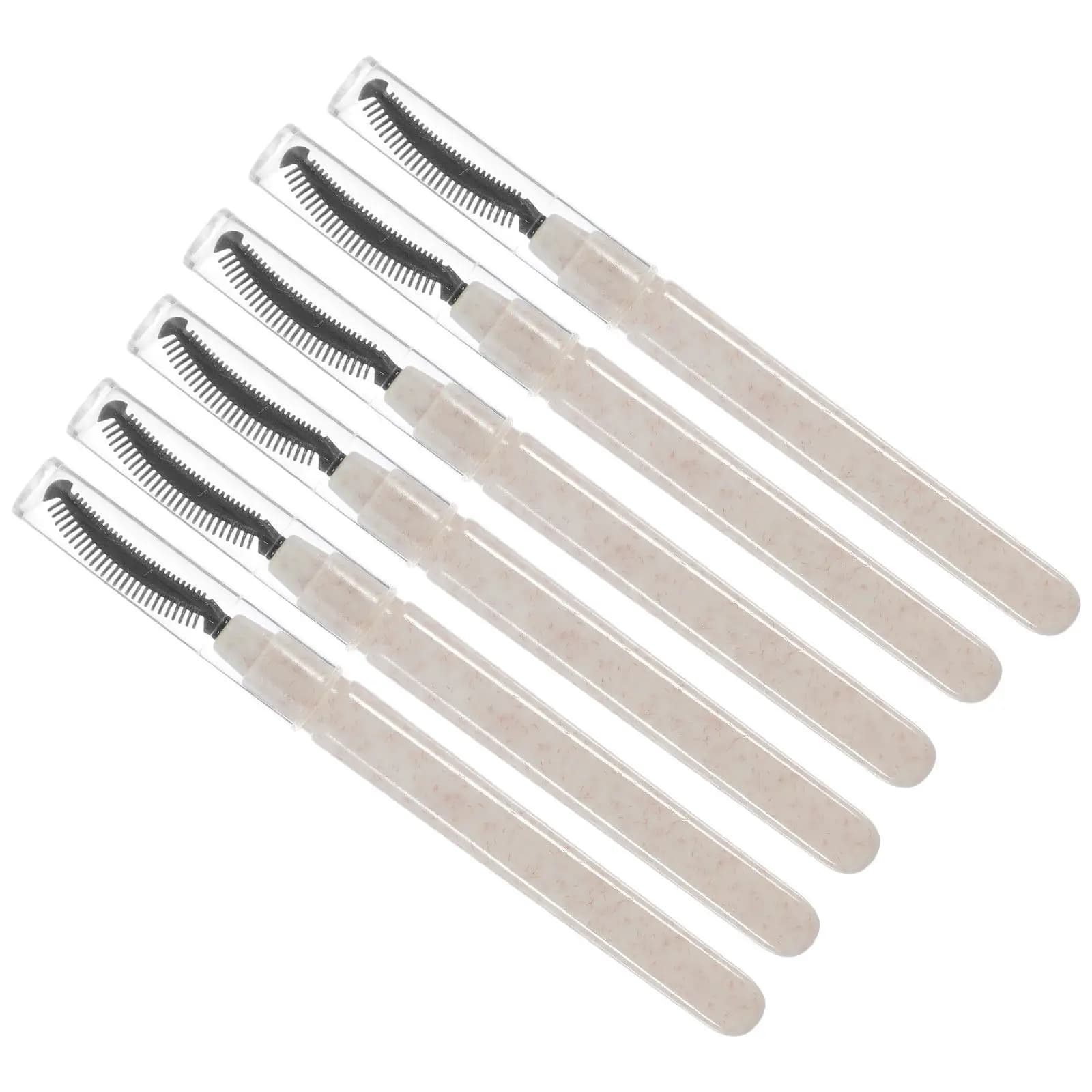 Set of 6 Reusable and Light Eyelash Brushes for Mascara Application, Ideal for Travel and Make Eyes