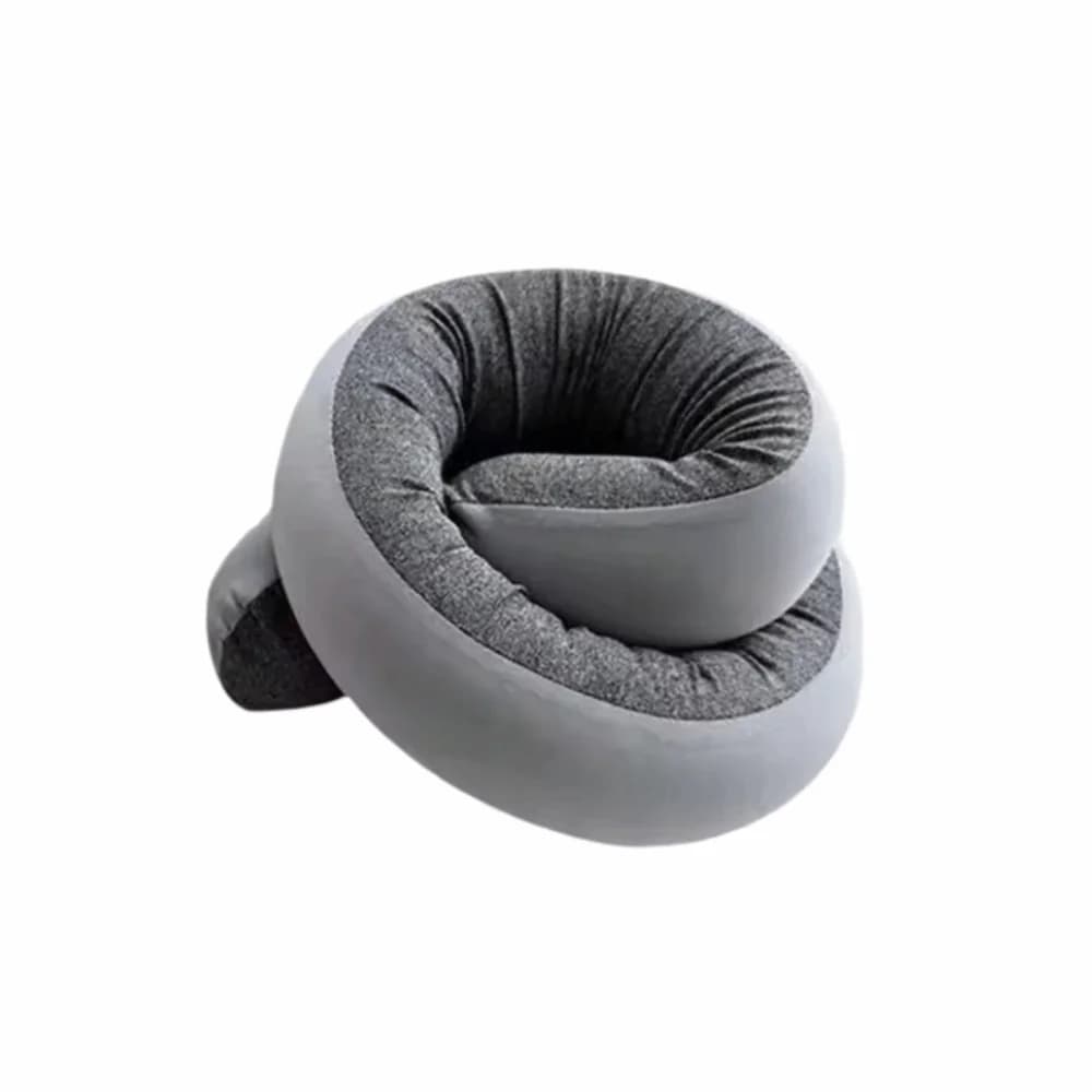 Cuscino a spirale fai-da-te a forma di U per supporto cervicale e facciale, comodo, regolabile, per pisolino, morbido e traspirante