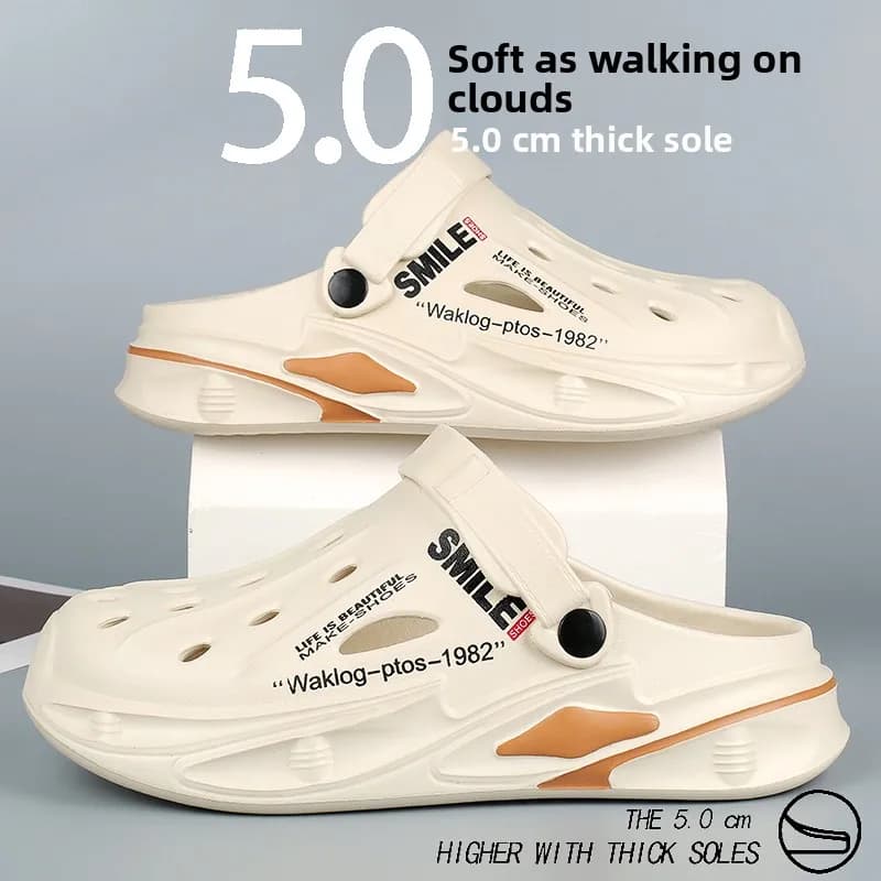Sandali Casual da Uomo Estivi Traspiranti con Fondo Spesso Antiscivolo per Guida e Sport, Ciabatte Infradito da Spiaggia in Cocco