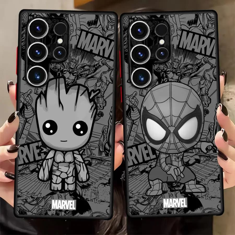 Custodia Marvel Spiderman per Samsung Galaxy S20 FE Note 20 Ultra 10+ S21 S22 S24 Plus S23 FE S26 S25 Ultra Cover Posteriore per Telefono