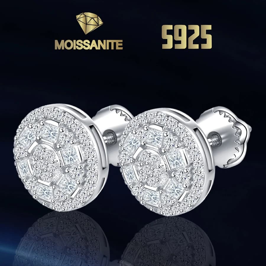Orecchini di lusso Orecchini rotondi Orecchini Moissanite Donna Fidanzamento 2025